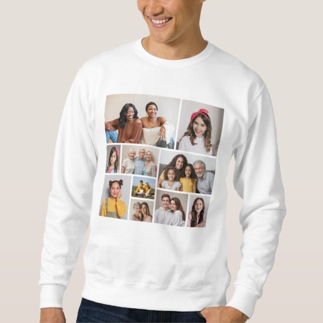 Erstellen Sie Ihre eigene 10-FotoCollage Sweatshirt (Vorderseite)