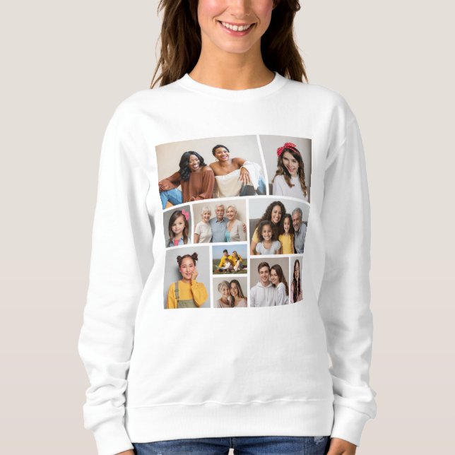 Erstellen Sie Ihre eigene 10-FotoCollage Sweatshirt (Vorderseite)