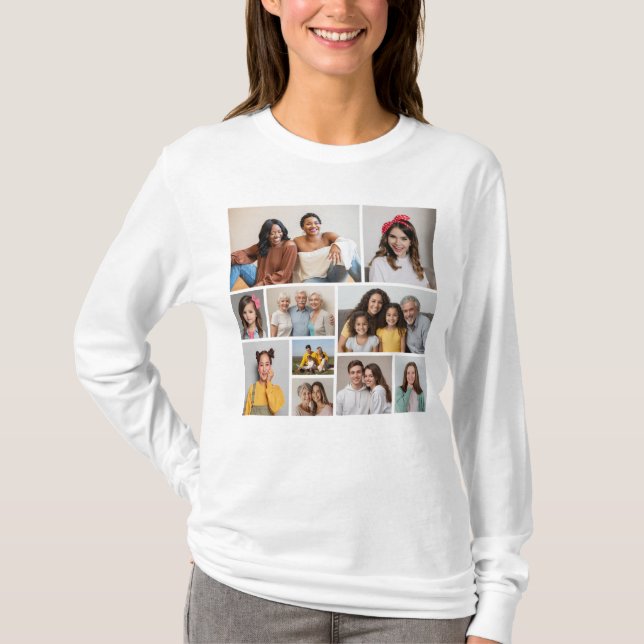 Erstellen Sie Ihre eigene 10-FotoCollage T-Shirt (Vorderseite)