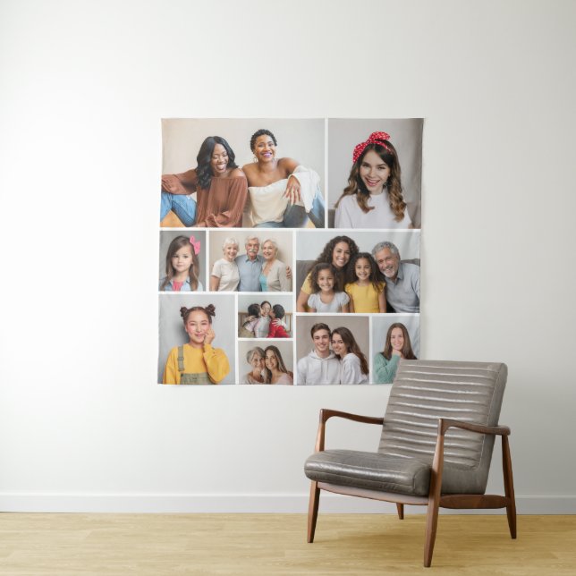 Erstellen Sie Ihre eigene 10-FotoCollage Wandteppich (Beispiel)