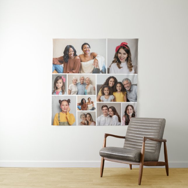 Erstellen Sie Ihre eigene 10-FotoCollage Wandteppich (Beispiel)
