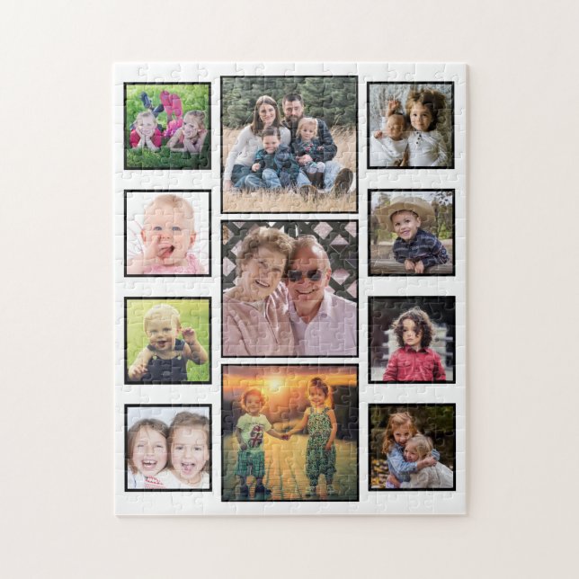Erstellen Sie Ihre eigene 11-Familie Foto Collage  (Vertikal)