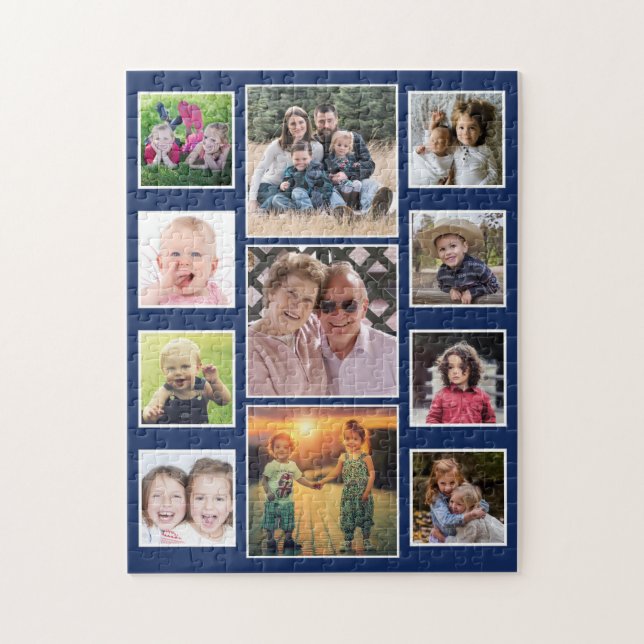 Erstellen Sie Ihre eigene 11-Familie Foto Collage  (Vertikal)