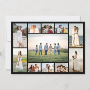 Erstellen Sie Ihre eigene 11-Foto-Collage Flat Mitteilungskarte