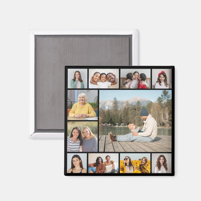 Erstellen Sie Ihre eigene 11 FotoCollage Magnet (Vorderseite/Rückseite)