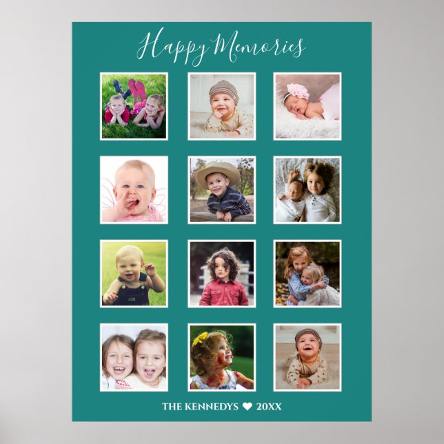 Erstellen Sie Ihre eigene 12-Familie Foto Collage  Poster (Vorne)