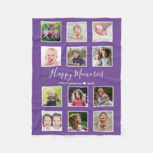 Erstellen Sie Ihre eigene 12 FamilienfotoCollage L Fleecedecke