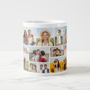 Erstellen Sie Ihre eigene 12-Foto-Collage Jumbo-Tasse