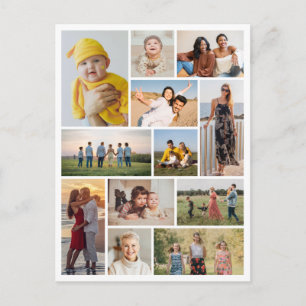 Erstellen Sie Ihre eigene 12-Foto-Collage Postkarte