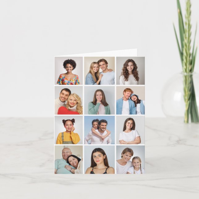 Erstellen Sie Ihre eigene 12 FotoCollage Einladung (Vorderseite)