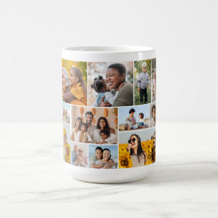 Erstellen Sie Ihre eigene 12 FotoCollage Kaffeetasse