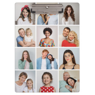 Erstellen Sie Ihre eigene 12 FotoCollage Klemmbrett