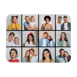 Erstellen Sie Ihre eigene 12 FotoCollage Magnet