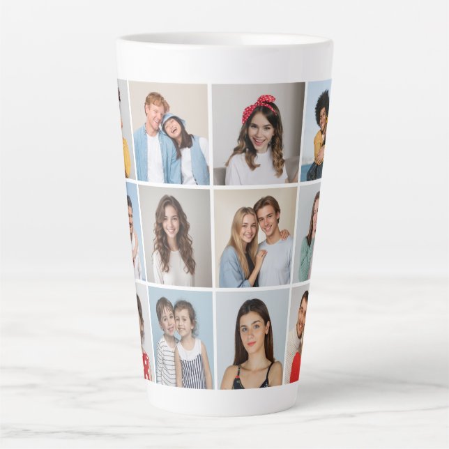 Erstellen Sie Ihre eigene 12 FotoCollage Milchtasse (Vorderseite)