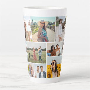Erstellen Sie Ihre eigene 12 FotoCollage Milchtasse