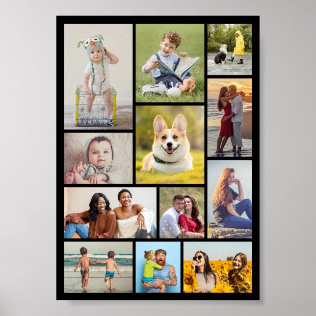 Erstellen Sie Ihre eigene 12 FotoCollage Poster (Vorne)