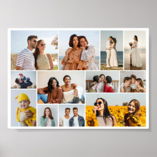 Erstellen Sie Ihre eigene 12 FotoCollage Poster