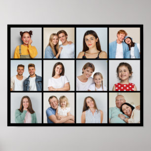 Erstellen Sie Ihre eigene 12 FotoCollage Poster