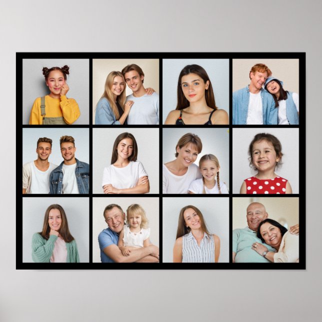 Erstellen Sie Ihre eigene 12 FotoCollage Poster (Vorne)