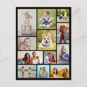 Erstellen Sie Ihre eigene 12 FotoCollage Postkarte