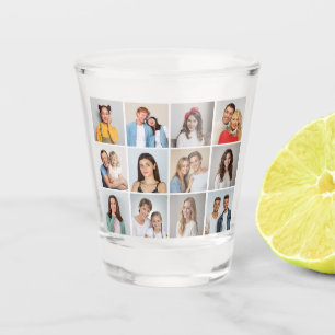 Erstellen Sie Ihre eigene 12 FotoCollage Schnapsglas