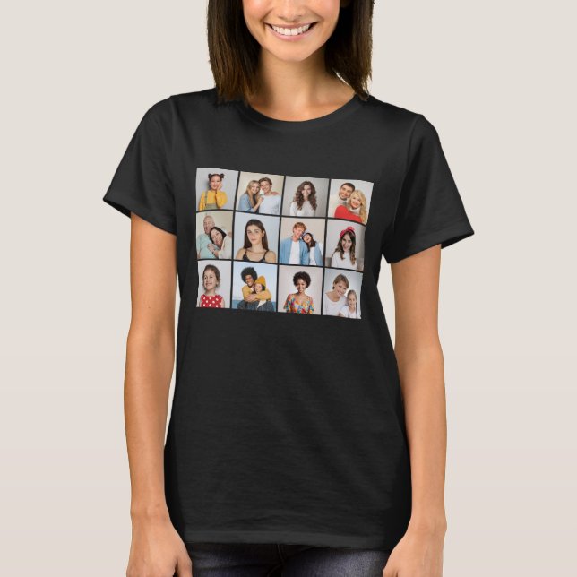 Erstellen Sie Ihre eigene 12 FotoCollage T-Shirt (Vorderseite)