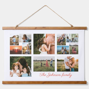Erstellen Sie Ihre eigene 12 FotoCollage Wandteppich Mit Holzrahmen