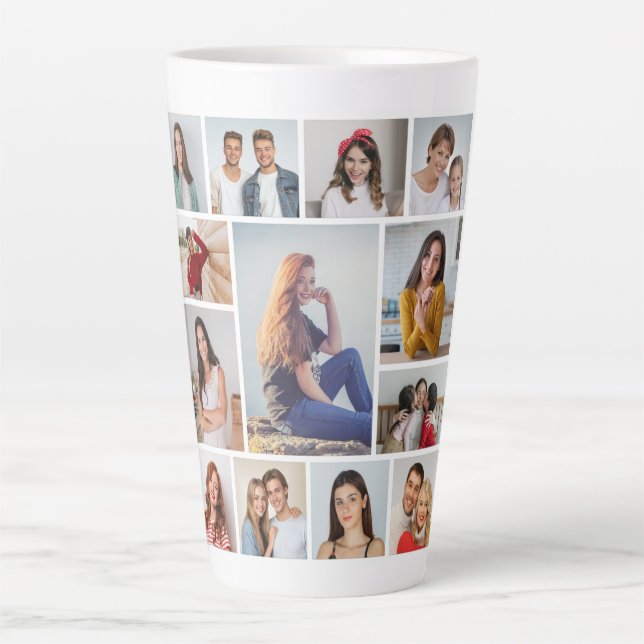 Erstellen Sie Ihre eigene 13 FotoCollage Milchtasse (Vorderseite)
