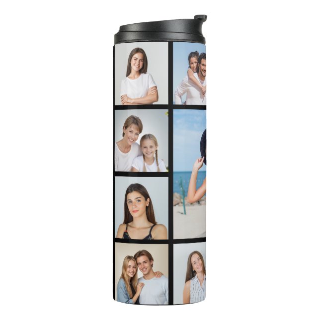 Erstellen Sie Ihre eigene 13 FotoCollage Thermosbecher (Nach links gedreht)