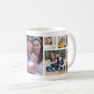 Erstellen Sie Ihre eigene 13er-Familienfotocollage Kaffeetasse