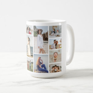 Erstellen Sie Ihre eigene 15-Foto-Collage Kaffeetasse