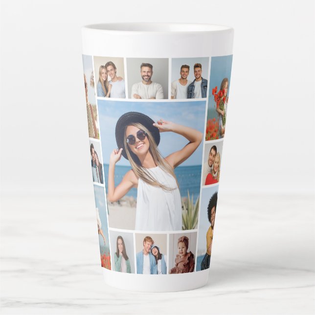 Erstellen Sie Ihre eigene 15 FotoCollage Milchtasse (Vorderseite)