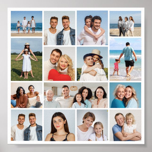Erstellen Sie Ihre eigene 15 FotoCollage Poster (Vorne)