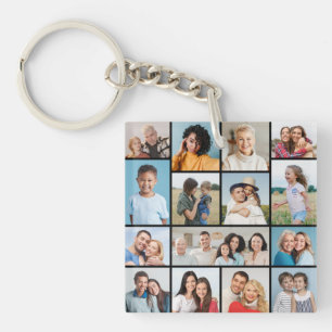 Erstellen Sie Ihre eigene 15 FotoCollage Schlüsselanhänger