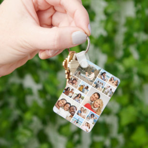 Erstellen Sie Ihre eigene 15 FotoCollage Schlüsselanhänger