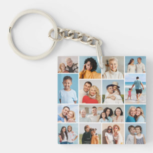 Erstellen Sie Ihre eigene 15 FotoCollage Schlüsselanhänger