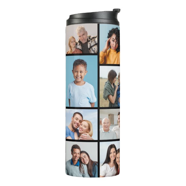 Erstellen Sie Ihre eigene 15 FotoCollage Thermosbecher (Nach links gedreht)