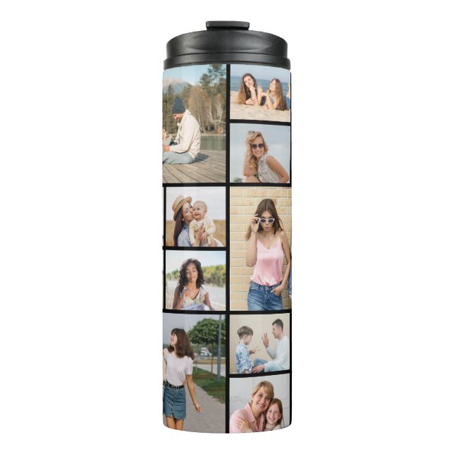 Erstellen Sie Ihre eigene 15 FotoCollage Thermosbecher (Vorderseite)