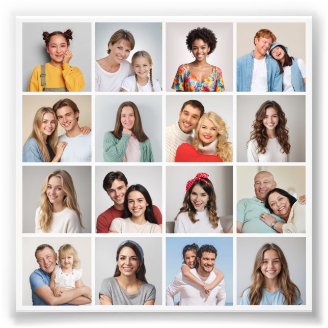 Erstellen Sie Ihre eigene 16 Foto Collage Foto Erw (Vorne)