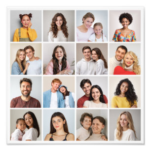 Erstellen Sie Ihre eigene 16 Foto Collage Foto Erw