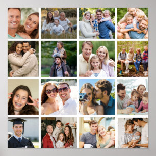 Erstellen Sie Ihre eigene 16-Foto-Collage Poster
