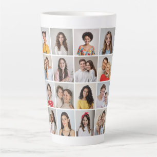 Erstellen Sie Ihre eigene 16 FotoCollage Milchtasse