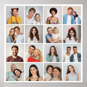 Erstellen Sie Ihre eigene 16 FotoCollage Poster