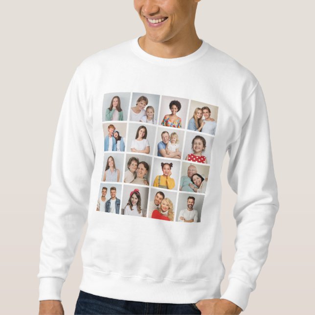 Erstellen Sie Ihre eigene 16 FotoCollage Sweatshirt (Vorderseite)