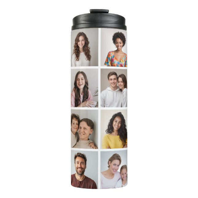 Erstellen Sie Ihre eigene 16 FotoCollage Thermosbecher (Vorderseite)