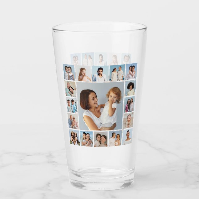 Erstellen Sie Ihre eigene 17 FotoCollage Glas (Vorderseite)