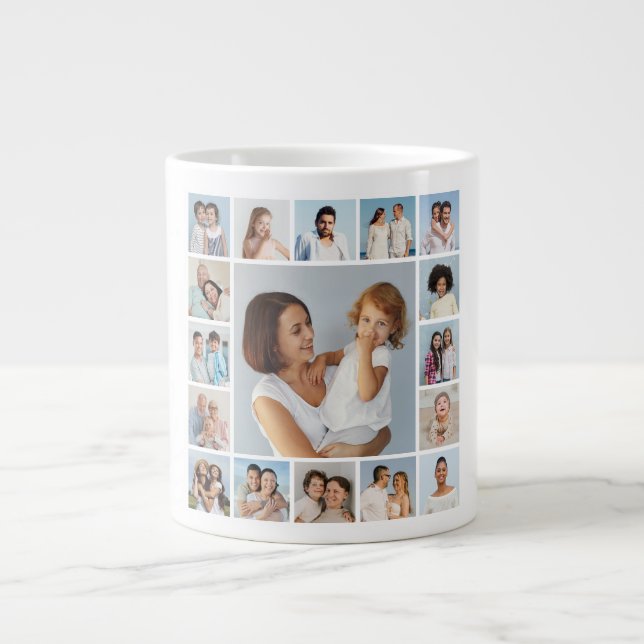 Erstellen Sie Ihre eigene 17 FotoCollage Jumbo-Tasse (Vorderseite)