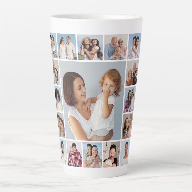 Erstellen Sie Ihre eigene 17 FotoCollage Milchtasse (Vorderseite)