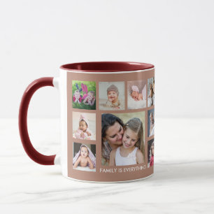 Erstellen Sie Ihre eigene 18-Familie Foto Collage Tasse