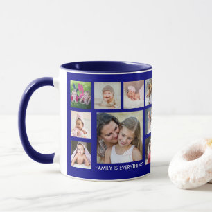 Erstellen Sie Ihre eigene 18-Familie Foto Collage Tasse